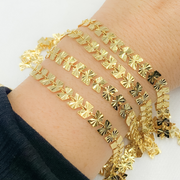 Gold Plated 925 Sterling Silver Chevron Chain